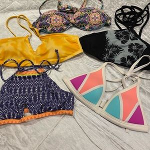 5Pc Swimsuit Tops Asst colors S/M Beachwear or Pool Day EUC